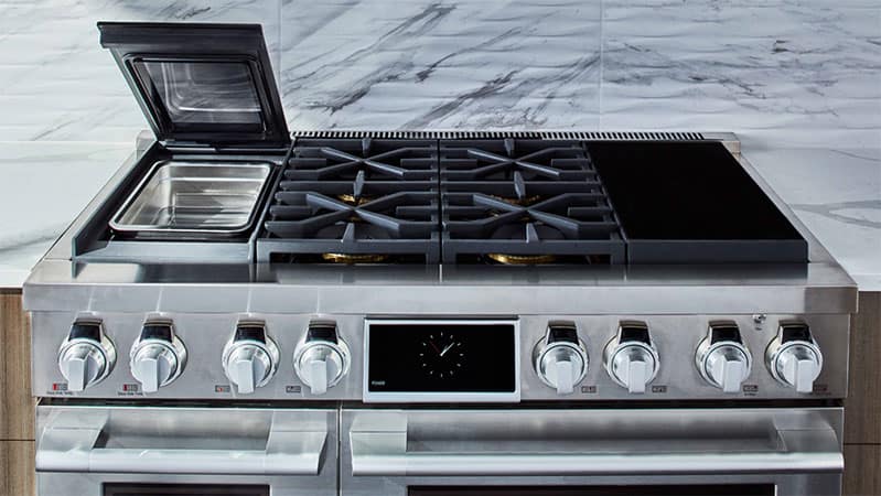 SIGNATURE KITCHEN SUITE 36-inch Gas Pro Range with 4 Burners and Griddle -  SKSGR360GS