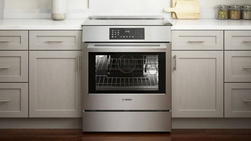 Bosch Benchmark Induction Range HIIP057U Slide In Installation in Kitchen