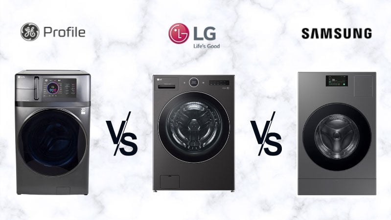 GE Profile UltraFast vs. LG WashCombo vs. Samsung Bespoke AI Combo Washers & Dryers