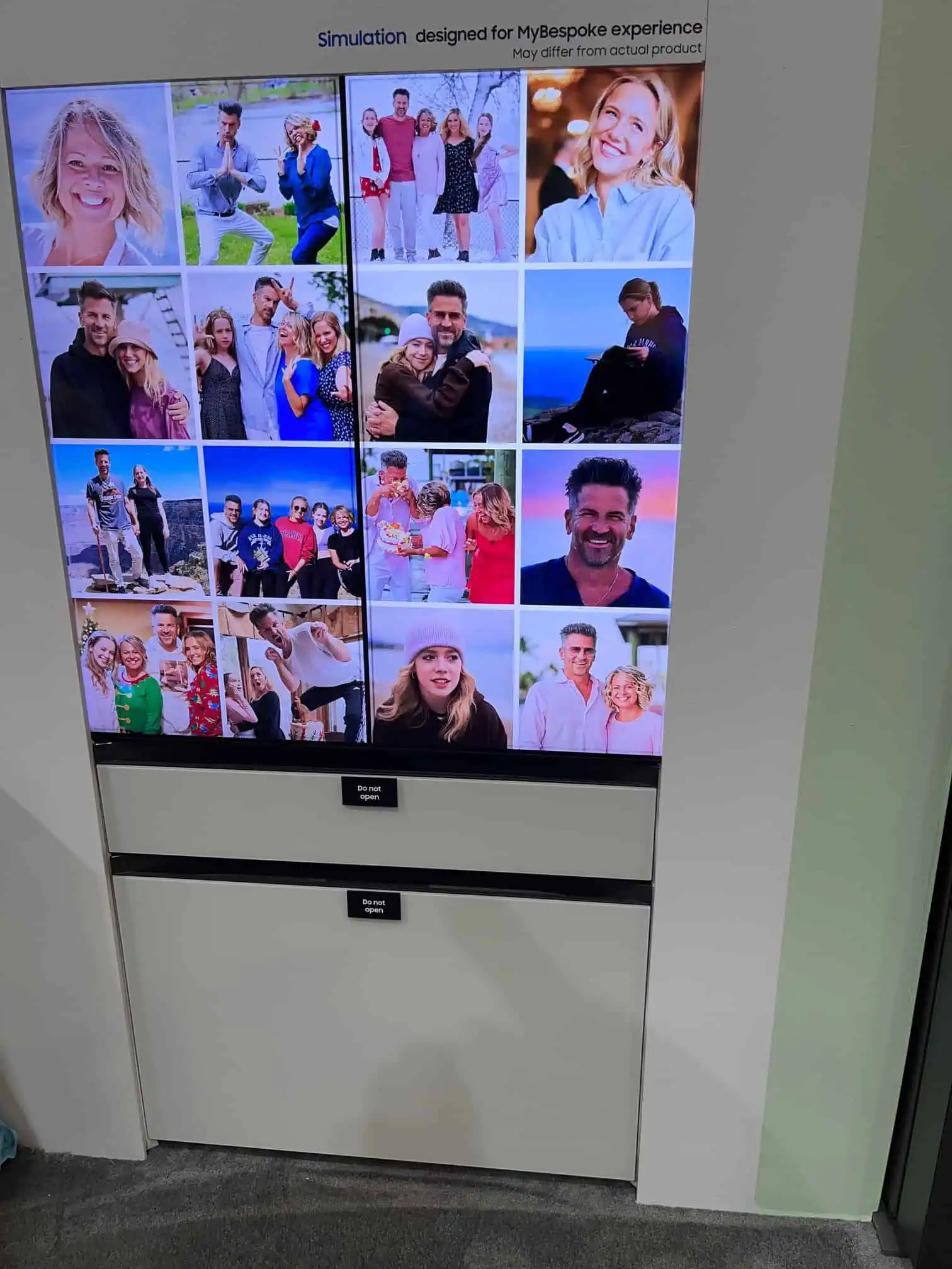 Samsung Bespoke refrigerator with digital frame doors