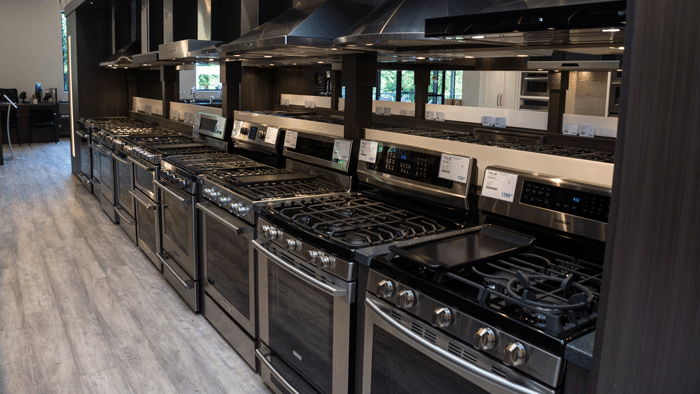 yale appliance stainless range display